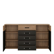 Monaco 2 Door 5 Drawer Wide Cupboard