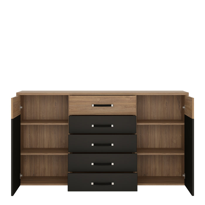 Monaco 2 Door 5 Drawer Wide Cupboard