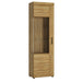 Cortina Tall Glazed Display Cabinet (LH) in Grandson Oak