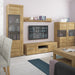 Cortina Tall Glazed Display Cabinet (LH) in Grandson Oak