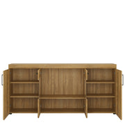 Cortina 4 Door Wide Glazed Sideboard in Grandson Oak