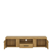Cortina 2 Door 1 Drawer Wide TV Cabinet in Grandson Oak