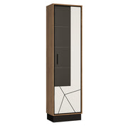 Brolo Tall Glazed Display Cabinet (RH) With the and Dark Panel Finish