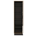 Brolo Tall Glazed Display Cabinet (RH) With the Walnut and Dark Panel Finish