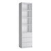 Fribo Tall Narrow 3 Drawer Bookcase in White