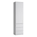 Fribo Tall Narrow 1 Door 3 Drawer Cupboard in White