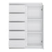 Fribo 1 Door 5 Drawer Cabinet in White