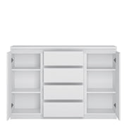 Fribo 2 Door 4 Drawer Sideboard in White
