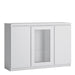 Fribo 3 Door Sideboard (Glazed Centre) in White