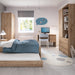 Fribo Tall Narrow 1 Door 3 Drawer Cupboard in Oak