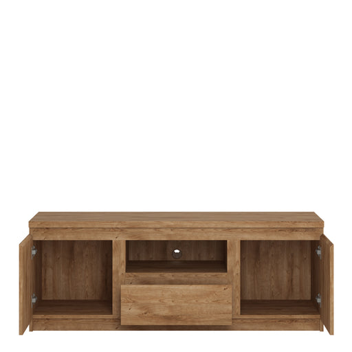 Fribo 2 Door 1 Drawer 136cm wide TV Cabinet in Oak