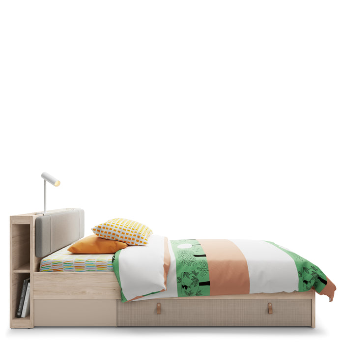 Denim 120cm Headboard Extension in Light Walnut