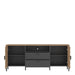 Arundel TV Cabinet 2 Door 2 Drawer 158cm Wide in Oak/Grey