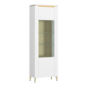 Lazio Vitrin 1 Door in Alpine White/White Gloss