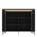 Genoa Sideboard 2 Door in Black Matt/Gold