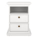 Paris Bedside 2 Drawers in White