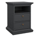 Paris Bedside 2 Drawers in Matt Grey