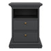Paris Bedside 2 Drawers in Matt Grey