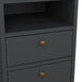 Paris Bedside 2 Drawers in Matt Grey