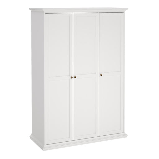 Paris Wardrobe with 3 Doors in White