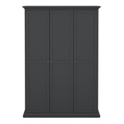 Paris Wardrobe with 3 Doors in Matt Grey
