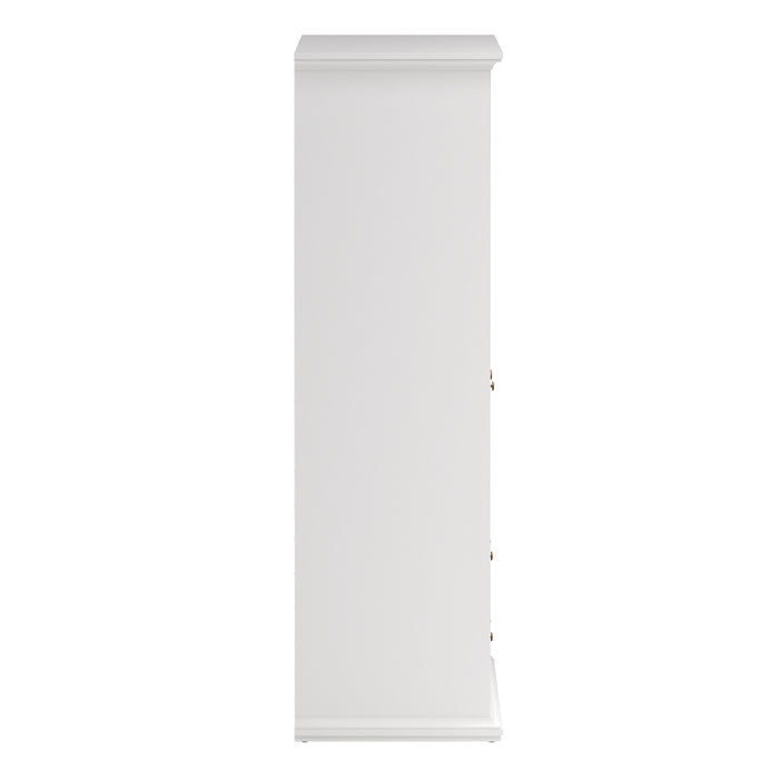 Paris Wardrobe with 4 Doors and 2 Drawers in White