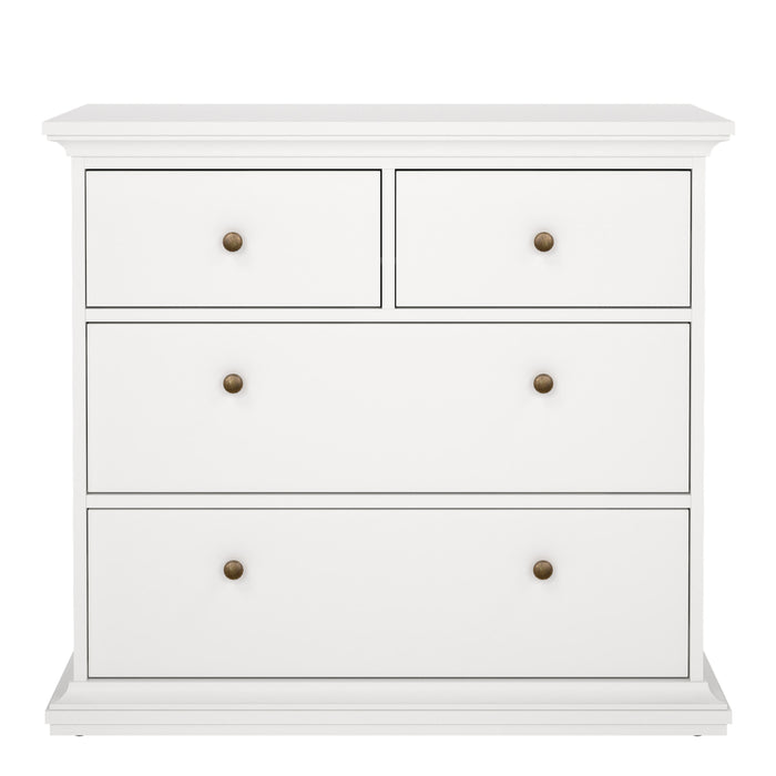 Paris Chest of 4 Drawers in White