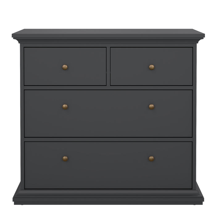 Paris Chest of 4 Drawers in Matt Grey