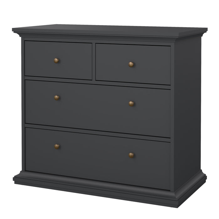 Paris Chest of 4 Drawers in Matt Grey