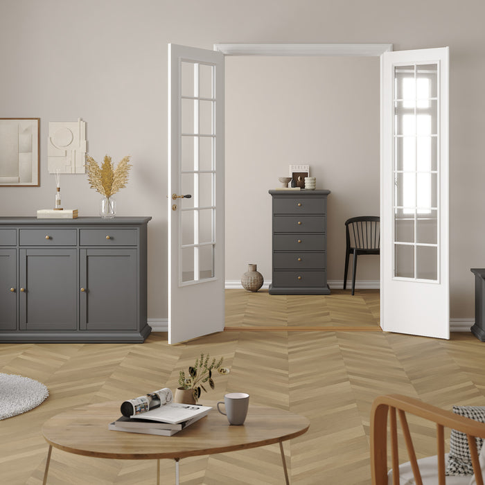 Paris Chest 5 Drawers in Matt Grey