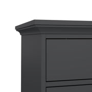 Paris Chest 5 Drawers in Matt Grey