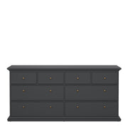 Paris Chest of 8 Drawers in Matt Grey