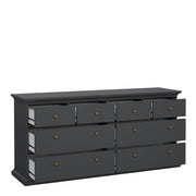 Paris Chest of 8 Drawers in Matt Grey