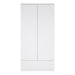 Naia Wardrobe with 2 Doors 1 Drawer in White High Gloss