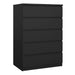 Naia Chest of 5 Drawers in Black Matt
