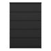 Naia Chest of 5 Drawers in Black Matt