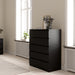 Naia Chest of 5 Drawers in Black Matt