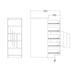 Naia Narrow Chest of 5 Drawers in Black Matt
