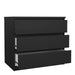 Naia Chest of 3 Drawers in Black Matt
