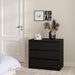 Naia Chest of 3 Drawers in Black Matt