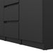 Naia Sideboard 4 Drawers 2 Doors in Black Matt