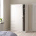 Naia Wardrobe with 1 Sliding Door and 1 Door + 3 Drawers in White 