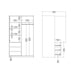Naia Wardrobe with 1 Sliding Door 1 Door 3 Drawers in Jackson Hickory Oak