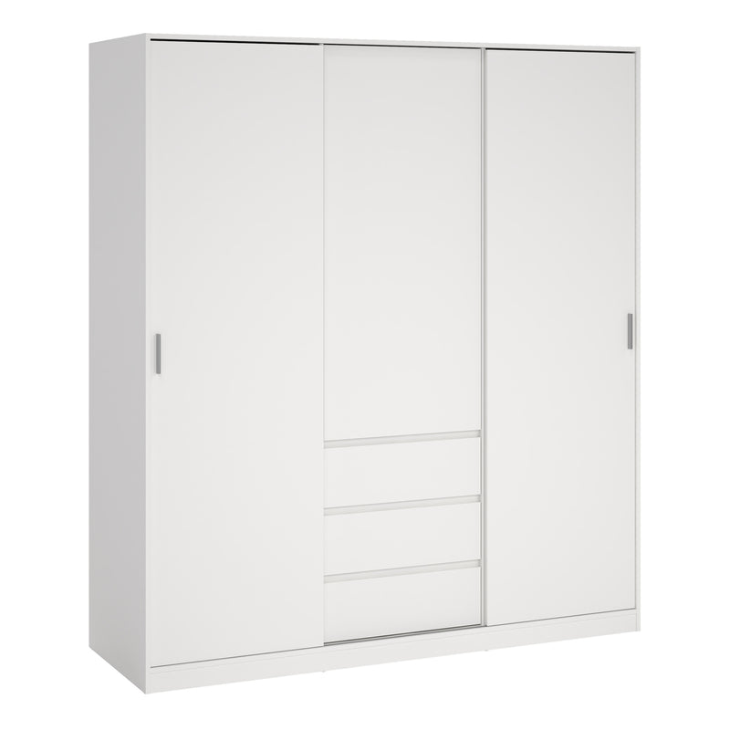 Naia Wardrobe with 2 Sliding Doors , including 1 Door + 3 Drawers