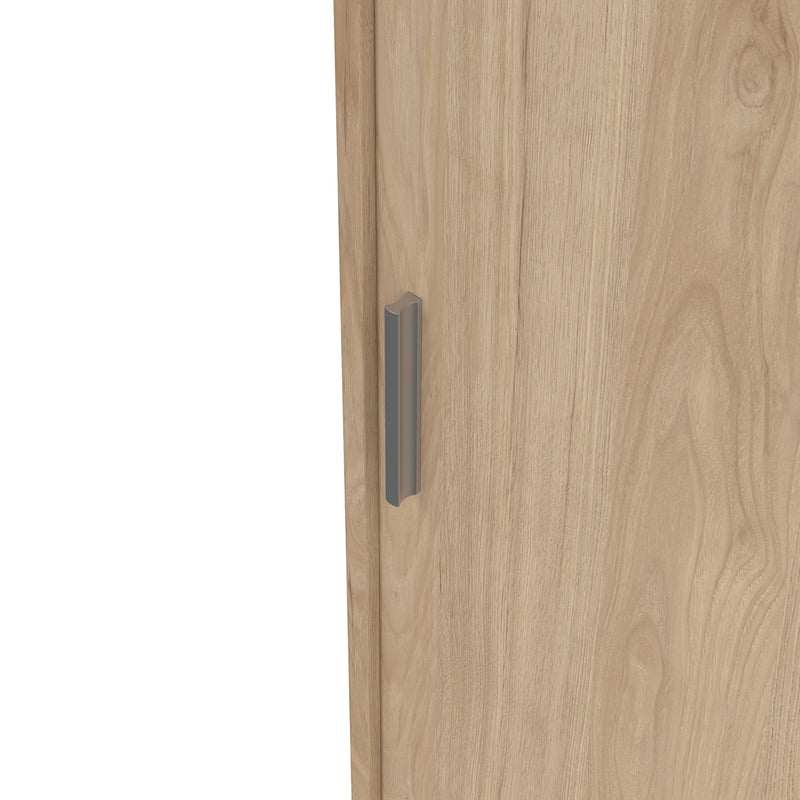 Naia Wardrobe with 2 Sliding Doors 1 Door 3 Drawers in Jackson Hickory Oak