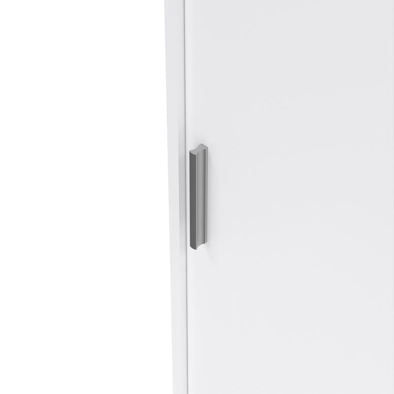 Naia Wardrobe with 2 Sliding Doors 1 Door 3 Drawers in White High Gloss