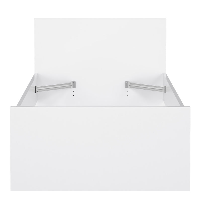 Naia Single Bed 3ft (90 x 190) in White High Gloss
