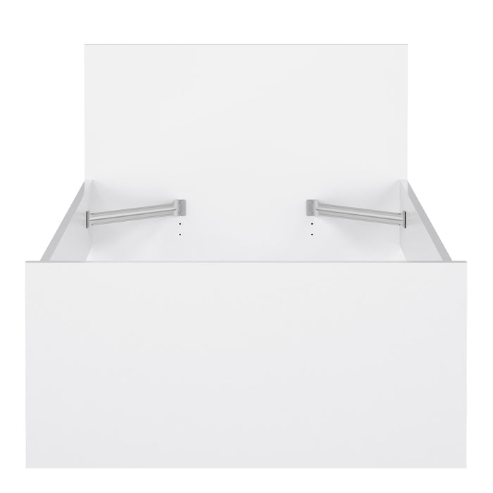 Naia Single Bed 3ft (90 x 190) in White High Gloss