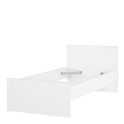 Naia Single Bed 3ft (90 x 190) in White High Gloss