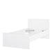 Naia Single Bed 3ft (90 x 190) in White High Gloss